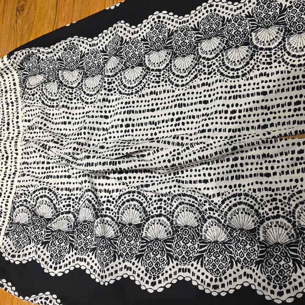 Lilly Pulitzer Black and White Palazzo Pants Coconut Pineapple Princess - Picture 2 of 9
